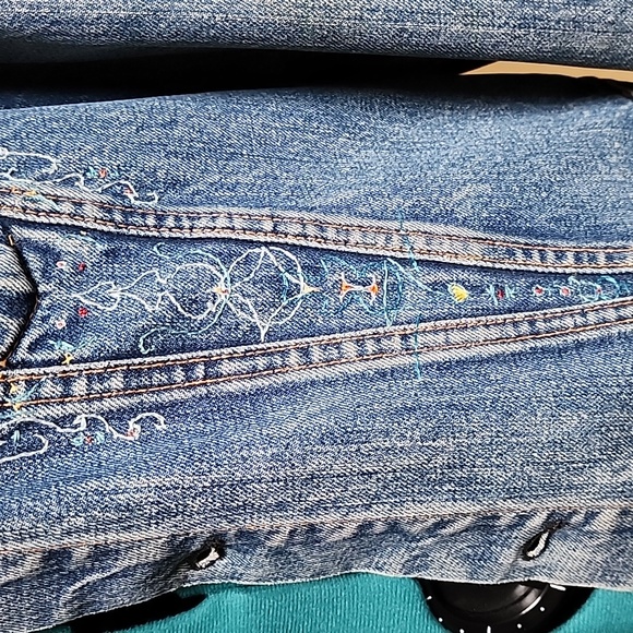 Hand Embroidered Jean Jacket - Picture 8 of 12